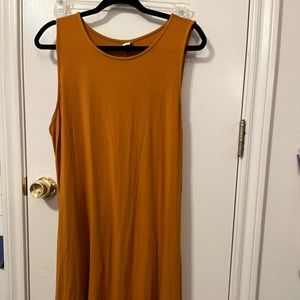 Old Navy Mustard Tank Top Knee Length Dress